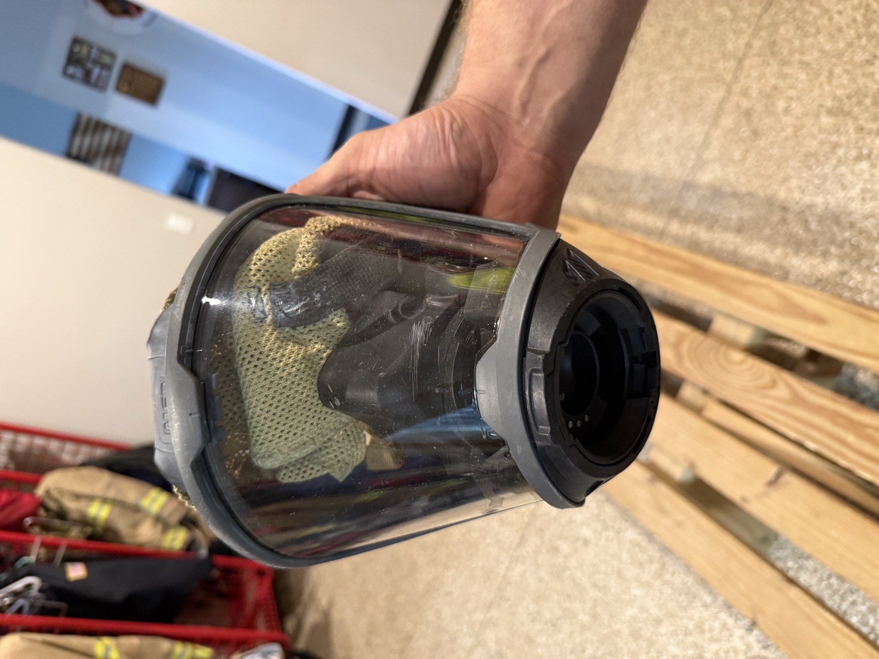 SCBA mask.
