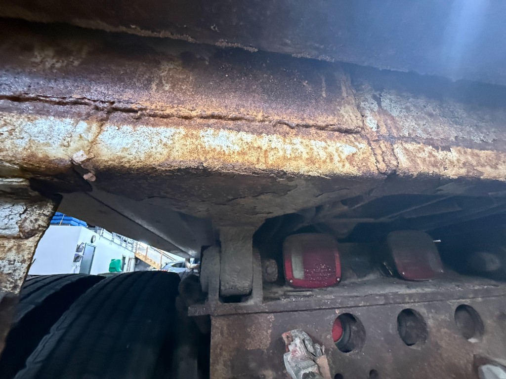 2007 Sterling box underside, rusted and welded where it cracked